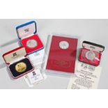 Proof cased coins, to include silver proof coins, Ascension Islands, Franklin mints and 1977