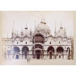 Victorian Grand Tour photograph album, mainly by P Salviati to include a Gondola, Chiesa Marco