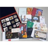 Collection of coins, to include proof sets, £5 proof coins, and capsule coins, (qty)