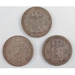 Netherlands, 1 Gulden coins, 1849, 1897 and 1901, (3)
