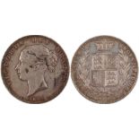 Victoria Half Crown, 1842, Crowned shield reverse, (S.3888)