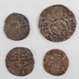 Hammered coinage, John 1199-1216 short cross and three rubbed examples, (4)