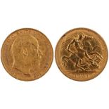 Edward VII Half Sovereign, 1907, St George and the Dragon