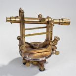 Societe des Lunetiers theodolite, the brass instrument signed Societe des Lunetiers Constructeurs