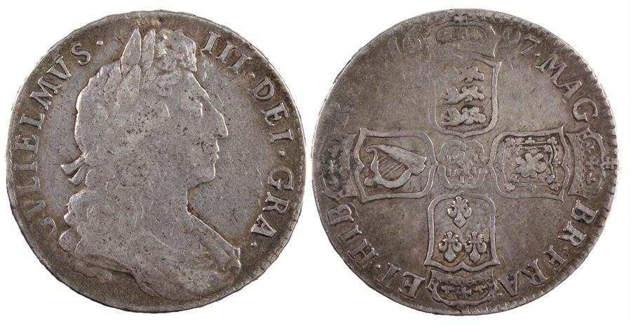 William IV Half Crown, 1697, Shield reverse, (S.3494)