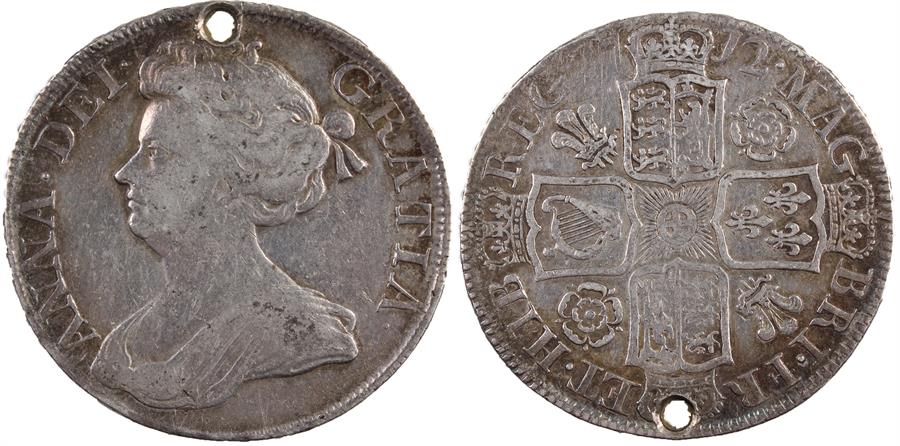 Anne Half Crown, 1712, Roses and Plumes reverse, (S.3607)