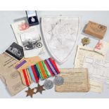 World War II medals and ephemera, awarded to Driver Kenneth Coote R.A.S.C. to include medals,