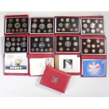 Great Britain cased coin sets, consisting of 1997, 1999, 2001, 2002, 2003, 2004, 2005 x 2 and