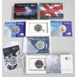 Silver proof coins, to include silver buillion £2 coins, to include 2000, 2001,2007, 2008, 2009