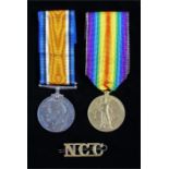 First World War pair, War and Victory medals, (G-24603 PTE A.J. CUNNINGHAM R.SUSS.R.) together