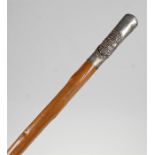 Cambridge University swagger stick, the stick with a metal tip with the crest Universitas