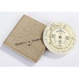 Negretti & Zambra ivorine Pocket Forecaster, in original box with instructions