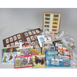 Cigarette cards and tea cards, to include Brook Bond tea cards, players cigarette cards, etc, (qty)