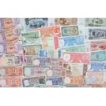 World banknotes, to include India, South Africa, Suriname, etc, (qty)