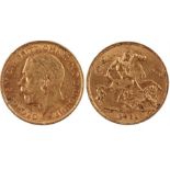 George V Half Sovereign, 1911, St George and the Dragon