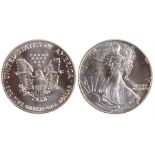 USA silver proof Dollar, 1992, 1oz fine silver, Liberty
