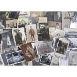 Collection of postcards, to include some military examples, people and a silk, (qty)