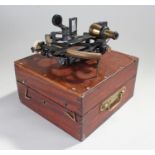 Kelvin Hughes sextant, fitted within the original case, the sextant with a Husun plaque