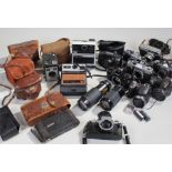 Collection of cameras and equipment, to include Box Brownies, Petri 7, Kodak, etc, together with