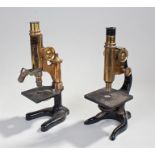 Two microscopes, to include a Ernst Leitz Wetxlar example numbered 197543, together with another