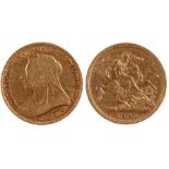 Victoria Half Sovereign, 1893, St George and the Dragon