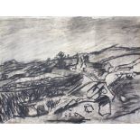 Peter Godfrey Coker R.A. (1926 - 2004), Sutherland, signed and titled charcoal, 77cm x 56cm