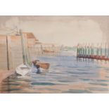 Alfred Heaton Cooper (1864-1929) The Quay, Boston, signed watercolour, 37cm x 27cm