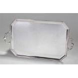 George VI silver tray, Sheffield 1942, maker William Suckling, the rectangular tray with canted