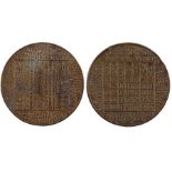 1796 calendar coin The Sunday figures, in bronze, 37mm diameter