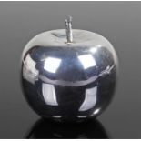 Silver novelty fruit, in the form of an apple, 1.6oz