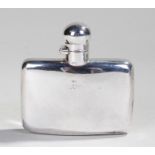 Victorian silver hip flask, Chester 1896, makers mark rubbed, the arched case with twist knobbed