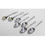 Silver spoons, to include a set of five tea spoons Birmingham 1897, together with two sauce
