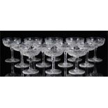 Cut glass champagne glasses