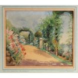 Olivia Mason (1872-1970) The Spa Gardens Felixstowe, signed watercolour, 21cm x 18cm