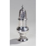 Elizabeth II silver sugar sifter, London 1964, maker C J Vander Ltd, the finial top above a