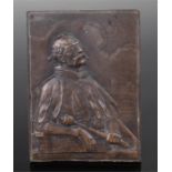 Viktor Oliva (1861-1928) Bedrich Simonovsky (1871- ?) bronze plaque depicting Jan Zizka of