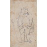 After Henry William Bunbury 1750 - 1811 pencil drawing of a well proportioned gentleman. including