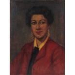 Mary Langdon Edis (1881-1976) portrait of a lady, signed oil on canvas, 46cm x 61cm