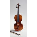 3/4 size violin, the length of the back is 337mm in a rich golden tobacco colour, complete with a
