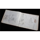 Attributed to Elizabeth Thompson (1846-1933) Lady Butler, a pencil sketch pad of various figures,