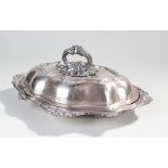 Silver plated entree dish