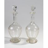 Pair of vintage decanters.