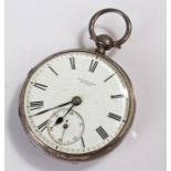 Victorian silver open faced watch.