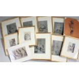 Collection of erotic prints, nine in total (9)