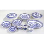 Blue and white porcelain by Swinnertons, Staffordshire, to include plates, saucers,cups and