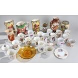 Lot of ceramics and glass, including a Beswick toby jug and royal mugs (qty)