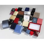 Collection of ring watch and jewellery boxes, (qty)