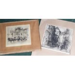 Dry point etchings