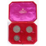 Rare four coin set, Scotland Ayrshire, set of four silver pattern, Half Crown, Shilling and