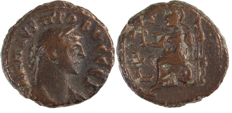 Probus Potin Tetradrachm, Alexandria mint, 280-281AD, 7.54g, 19.01mm diameter, Obverse: Laureate